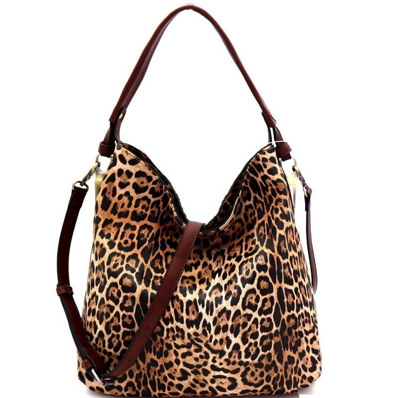 leopard print slouch bag